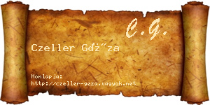 Czeller Géza névjegykártya