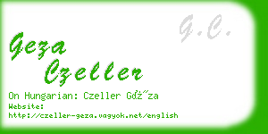 geza czeller business card
